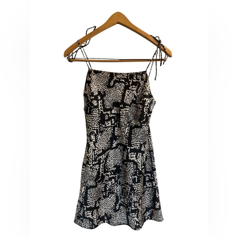 Zara Abstract Black and White Mini Dress
